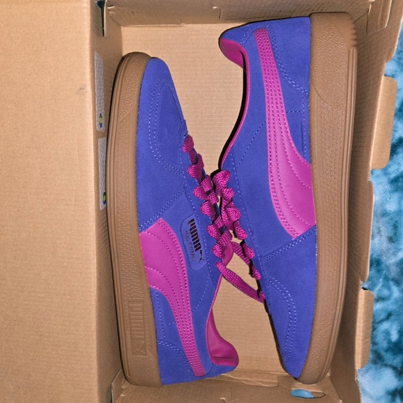 NIB PUMA Palermo Sneakers Lapis Lazuli/ Magenta Gleam/ Gum Size W 9.5 M 8 - Picture 9 of 10